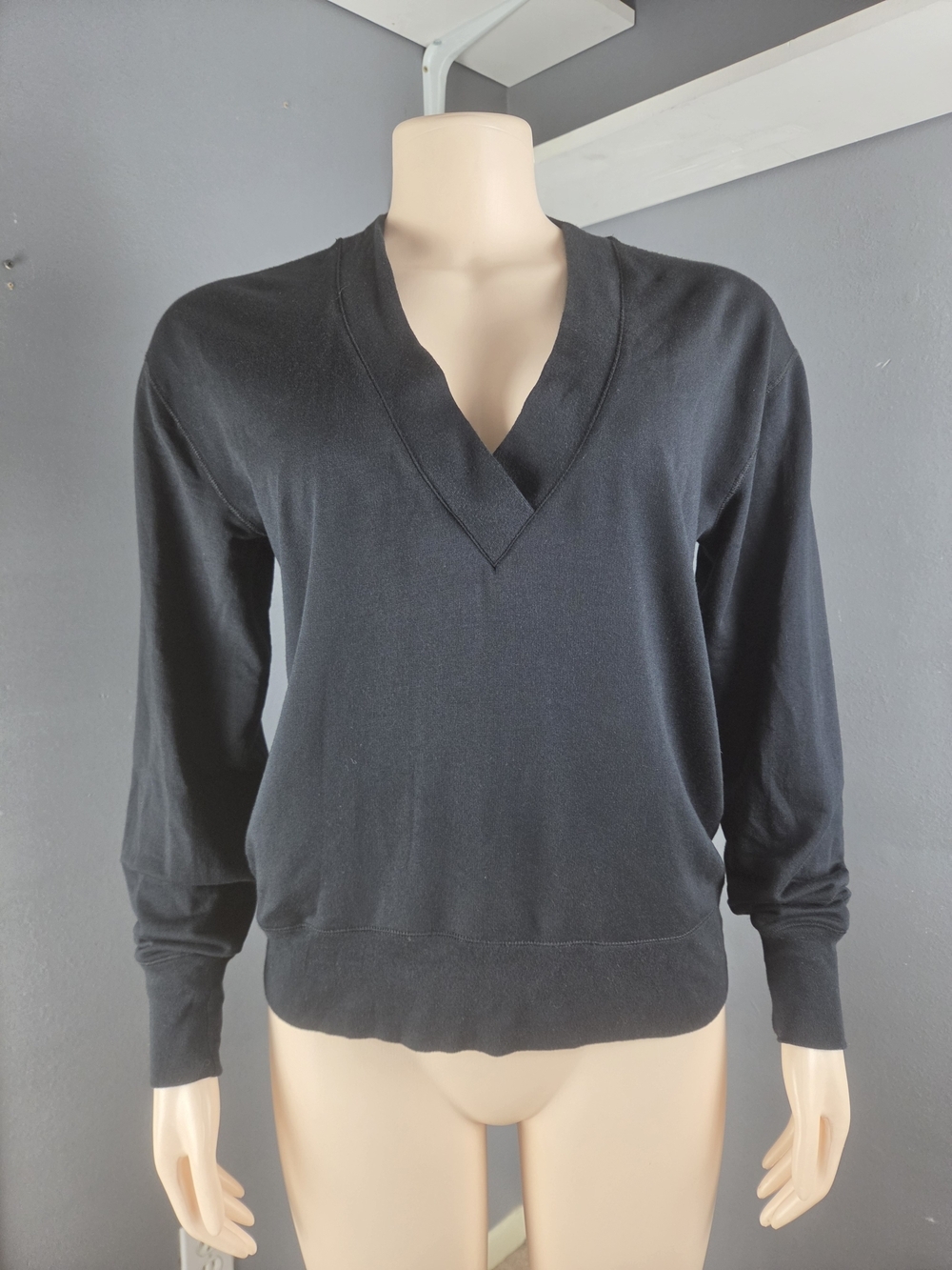 rag & bone Black Crewneck Sweater